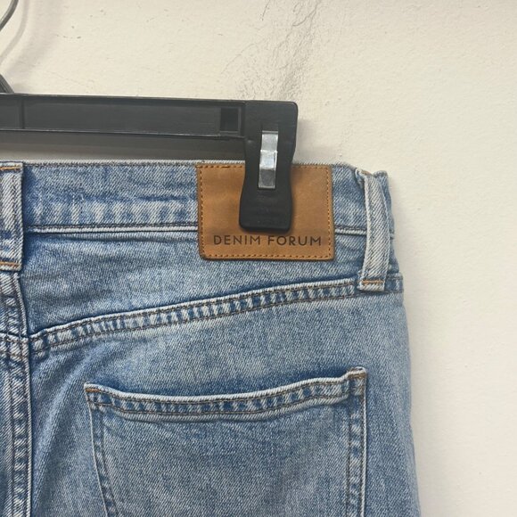 The Arlo High Rise Straight Jeans Denim Forum Size 30 Light Wash Button Fly - Picture 10 of 13